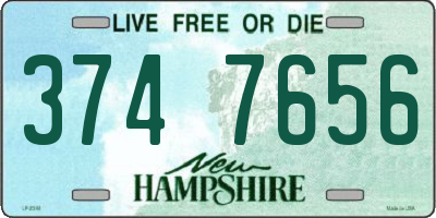 NH license plate 3747656