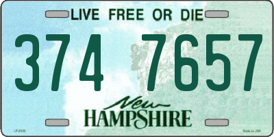 NH license plate 3747657