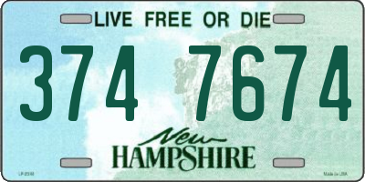 NH license plate 3747674