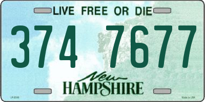 NH license plate 3747677