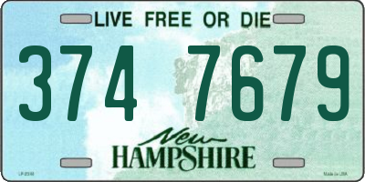 NH license plate 3747679