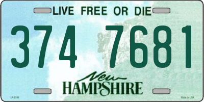 NH license plate 3747681
