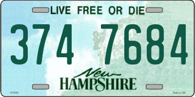 NH license plate 3747684