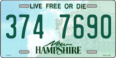 NH license plate 3747690
