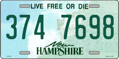 NH license plate 3747698