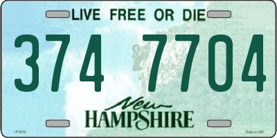 NH license plate 3747704