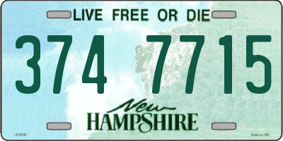 NH license plate 3747715