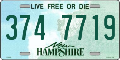 NH license plate 3747719
