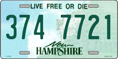 NH license plate 3747721
