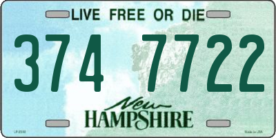 NH license plate 3747722