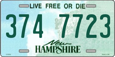NH license plate 3747723