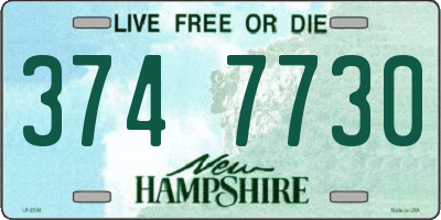 NH license plate 3747730