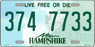 NH license plate 3747733