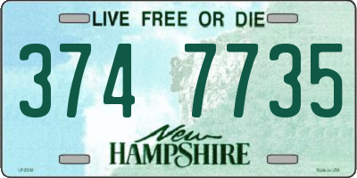 NH license plate 3747735