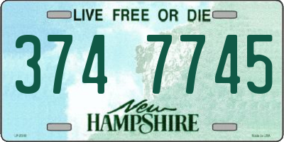 NH license plate 3747745