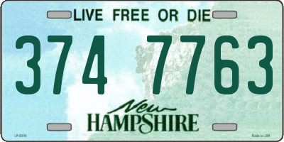 NH license plate 3747763