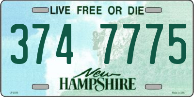 NH license plate 3747775