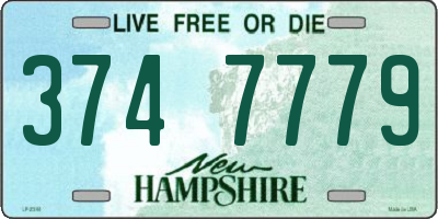 NH license plate 3747779