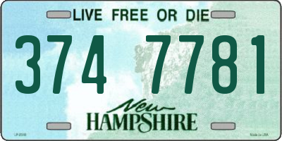 NH license plate 3747781