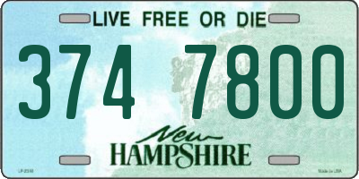 NH license plate 3747800