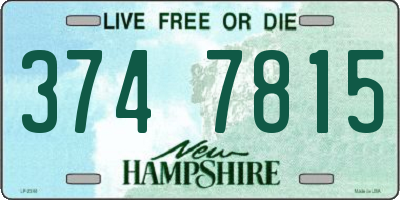 NH license plate 3747815