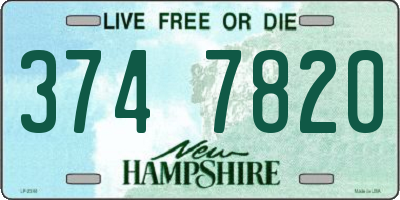 NH license plate 3747820