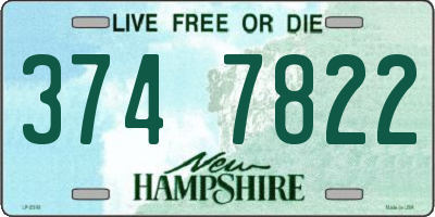 NH license plate 3747822
