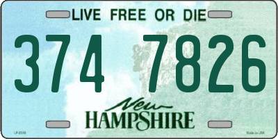 NH license plate 3747826