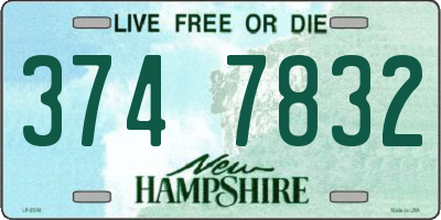 NH license plate 3747832