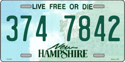 NH license plate 3747842