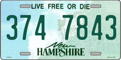 NH license plate 3747843