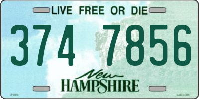 NH license plate 3747856