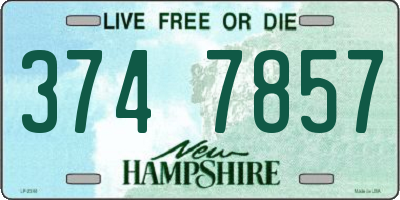 NH license plate 3747857