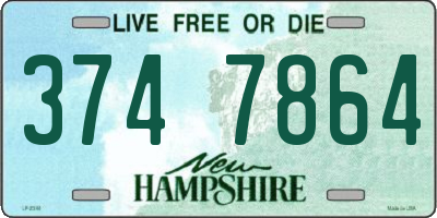 NH license plate 3747864