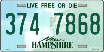 NH license plate 3747868