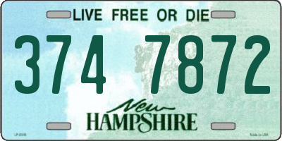 NH license plate 3747872
