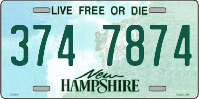 NH license plate 3747874
