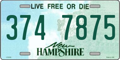 NH license plate 3747875