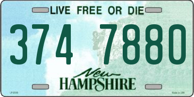 NH license plate 3747880
