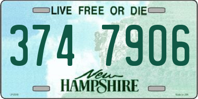 NH license plate 3747906
