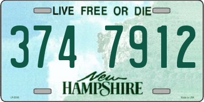 NH license plate 3747912