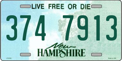 NH license plate 3747913