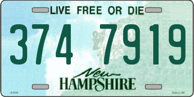 NH license plate 3747919