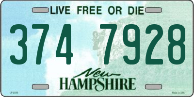 NH license plate 3747928