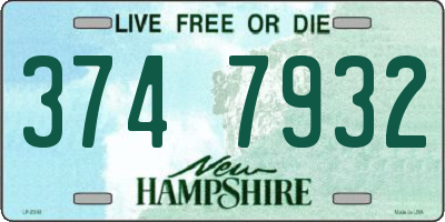NH license plate 3747932