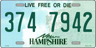 NH license plate 3747942