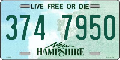 NH license plate 3747950