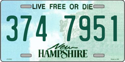 NH license plate 3747951
