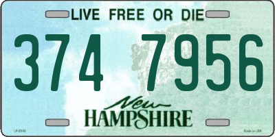 NH license plate 3747956