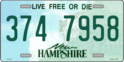 NH license plate 3747958